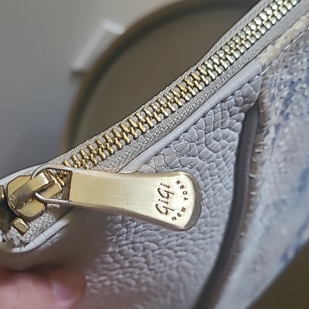 GiGi New York Oversized Leather Clutch Snakeskin Design - Picture 5 of 7
